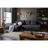 Hom`in KOTNA SEDEŽNA GARNITURA, šenilja temno modra | Shoptok.si