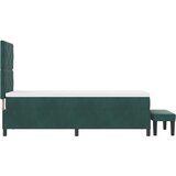  Postelja z vzmetnico z vzmetnico Temno zelena 80 x 200 cm Žamet, (5000127208) | Shoptok.si