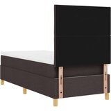 vidaXL Krevet s oprugama s madracem tamno smeđe boje 90x200 cm tkanina | shoptok.hr