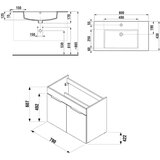 Jika H4537621763001 Cube 80 x 44 cm umivalnik z omarico | Shoptok.si