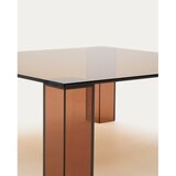 Kave Home Smeđi stakleni stolić za kavu 85x85 cm Adularia – | shoptok.hr