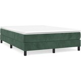 Box spring postelja z vzmetnico temno zelen 140x190 cm žamet | Shoptok.si