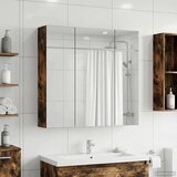  Kopalniška ogledalna omara Dimljeni oreh 70 x 14,5 x 70 cm, (5000233147) | Shoptok.si