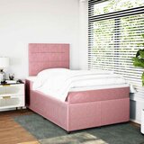 Box spring krevet s madracem ružičasti 120 x 200 cm baršunasti | shoptok.hr
