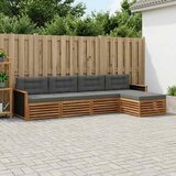  Set vanjskih sofa 5 pcs Prirodna i antracit Poliester | shoptok.hr