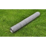 Mrežna ograda od pocinčanog čelika za kokoši 25 x 0,5 m srebrna | shoptok.hr