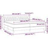  s oprugama i madracem ružičasti 200x200 cm baršunasti | shoptok.hr