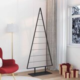 vidaXL Kovinsko božično drevesce z stojalom Črna 210 cm Jeklo | Shoptok.si