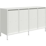 vidaXL Komoda bela 135x39x73,5 cm hladno valjano jeklo | Shoptok.si