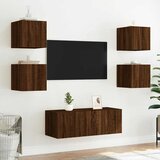  Zidni TV ormarići LED 2 kom smeđa boja hrasta 30,5 x 35 x 30 cm | Eponuda.com