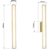  LED kupatilsko osvetljenje za ogledalo LINEA LED/8W/230V 3000/4000/6000K IP44 45 cm zlatna | Eponuda.com