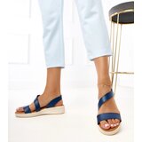 Gemre Navy blue wedge sandals Verkado | Shoptok.si