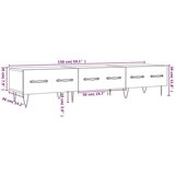 TV ormarić boja dimljenog hrasta 150x36x30 cm konstruirano drvo | shoptok.hr