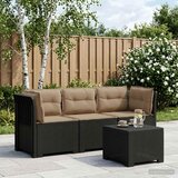  Dvosjedni vrtni sofa s jastucima u ratan izgledu PP Antracit | shoptok.hr