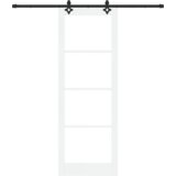 vidaXL klizna vrata s okovom bijela 83x232 cm čvrsta drvena bor | shoptok.hr