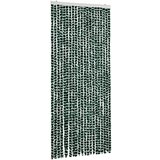 Furnova Zavesa proti mrčesu zelena in bela 90x220 cm šenilja, (21917695) | Shoptok.si