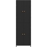  Vrtni ormarić za pohranu crni 59 x 40 x 180 cm od poliratana | shoptok.hr