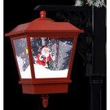  Ulična svjetiljka s Djedom Mrazom crno-crvena 81x40x188 cm PVC | shoptok.hr