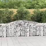  Obokane gabion košare 2 kosa 400x30x80/100 cm pocinkano železo Cene