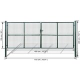 vidaXL mrežasta vrtna vrata 415 x 200 cm / 400 x 150 cm | shoptok.hr