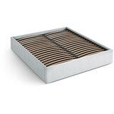 Micadoni Svijetlo sivi tapecirani bračni krevet s prostorom za odlaganje/bez uzglavlja s podnicom 160x200 cm Susan – | shoptok.hr