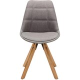 Hom`in stol, les, tekstil barve hrasta, svetlo siva | Shoptok.si