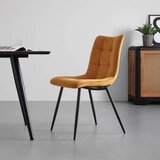 Bessagi Home Stol Suri, Rumena, Žamet | Shoptok.si