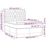  Box spring postelja z vzmetnico temno siva 140x200 cm blago, (20725662) | Shoptok.si
