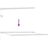 Ručna uvlačiva tenda crveno-bijela pruga 500x300 cm | shoptok.hr