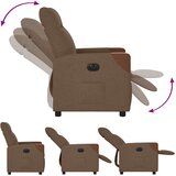  Električni naslonjač od tkanine smeđi | shoptok.hr