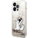  Originalen ovitek KLHCP14LGCFD za iPhone 14 Pro zlata prozorna trda zaščita z bleščicami - Choupette Fun Cene