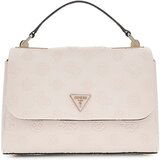 Guess Ročne torbice Tisha Top Handle Flap Bela Cene