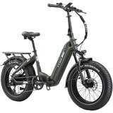 TTGO Zložljivo električno kolo F6 Boost 250 W 48 V 18 Ah, doseg 120 km, 20-palčne debele pnevmatike, zeleno, (5000234145) | Shoptok.si