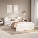 vidaXL Krevet s regalom z knjige bez madraca bijeli 140x200cm borovina Cijene