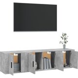  3-dijelni set TV ormarića siva betona konstruirano drvo | shoptok.hr