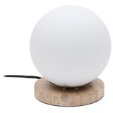 Kave Home Bijela stolna lampa sa staklenim sjenilom (visina 22 cm) Malachi – Cijene
