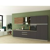 Marinelli Cucine Predsestavljena kuhinja Ametista (Širina: 345 cm, Antracit/Oreh, Z električnimi napravami, Pomivalno korito na levi strani) | Shoptok.si