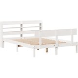  Okvir kreveta bez madraca bijeli 140 x 190 cm masivna borovina | shoptok.hr