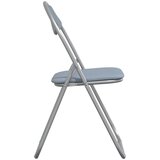  Zložljiva stolica 2 pcs Siva 48 x 43,5 x 81 cm Umjetno usnje, (5000296925) | Shoptok.si