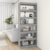 vidaXL knjižna omara/pregrada siva sonoma 80x30x198 cm iverna plošča Cene