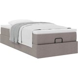  Otomanski krevet s madracem smeđesivi 90x200 cm tkanine | shoptok.hr