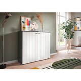 MID.YOU Komoda Monte, Bela, Antracit | Shoptok.si