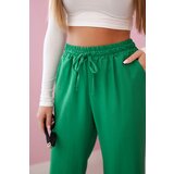 Kesi Włoski Viscose wide-leg trousers light green | shoptok.hr