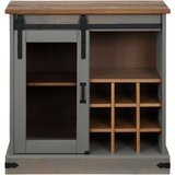 vidaXL Bivak HALDEN z drsnimi vrati sive barve 80x40x80 cm masivni les | Shoptok.si