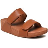 Fitflop Lulu Adjustable Leather Slides Smeđa | shoptok.hr