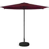 vidaXL Vrtni Parasol s Podnožjem 270 x 270 cm Poliester Pravokutni - Bordo crvena 2 7 x 2 7 m s podlogom Cijene