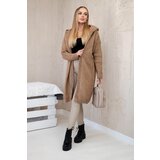 Kesi Cardigan hooded camel sweater | shoptok.hr