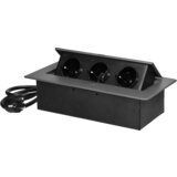 Orno produžni kabel sa 3 x Schuko utičnice, ugradbena - OR-GM-9033(GS)/GR | Eponuda.ba