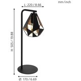 Eglo 43058 - Stona lampa CARLTON 1xE27/60W/230V | Eponuda.com
