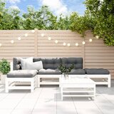 Maison Chic Seti vrtnega pohištva - Vrtna garnitura - Vrtni pohištvo set 6-delna bela trdna borovina, (21817056) | Shoptok.si